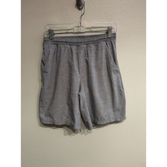 Lululemon Mens Medium Lined Pace Breaker Shorts Gray Athletic Running - Picture 1 of 5